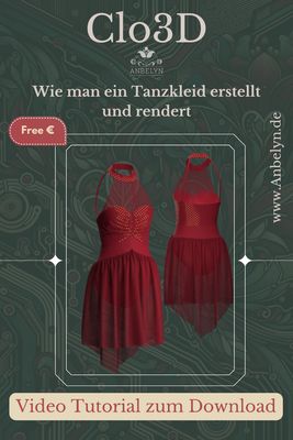 Clo3D Tutorial für Anfänger- Wie man ein Tanzkleid erstellt und rendert