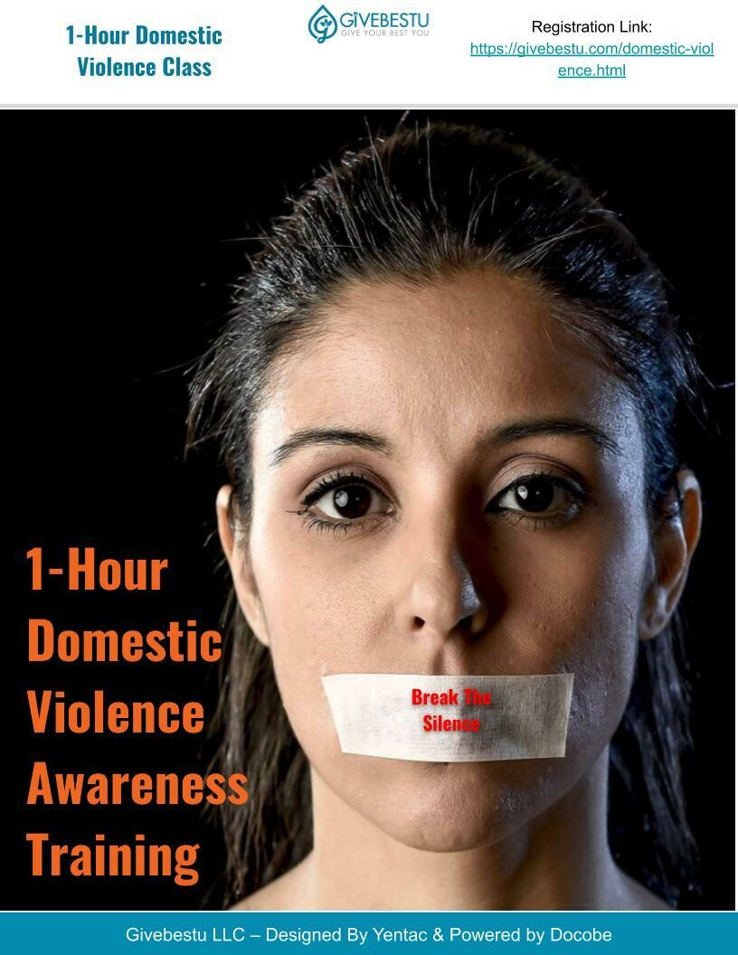1-Hour CE Domestic Violence Awareness Class