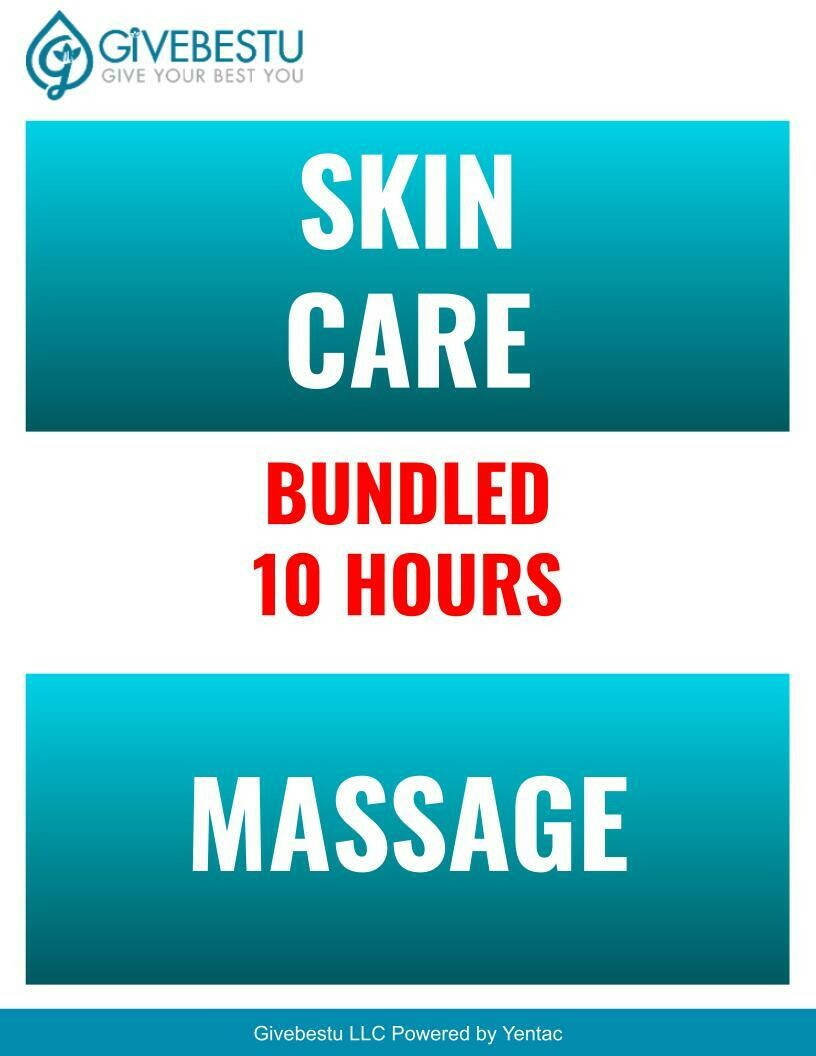 Bundle 10-Hours Skin Care & Self Care & Massage CE Class