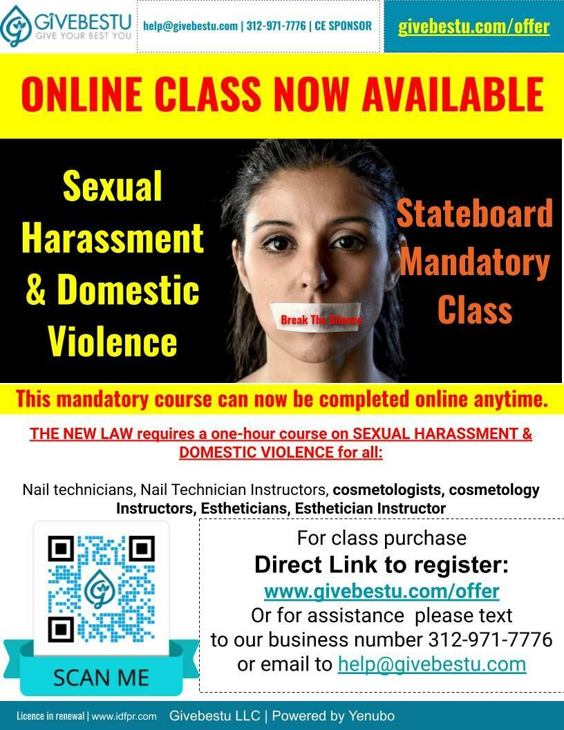 Bundle 1-hour CE Domestic Violence and Sexual Harassment Awareness Class