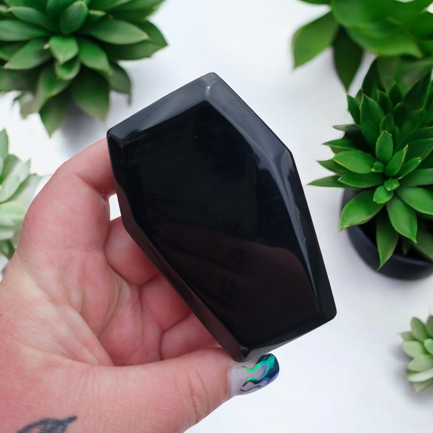 Black Obsidian Coffin