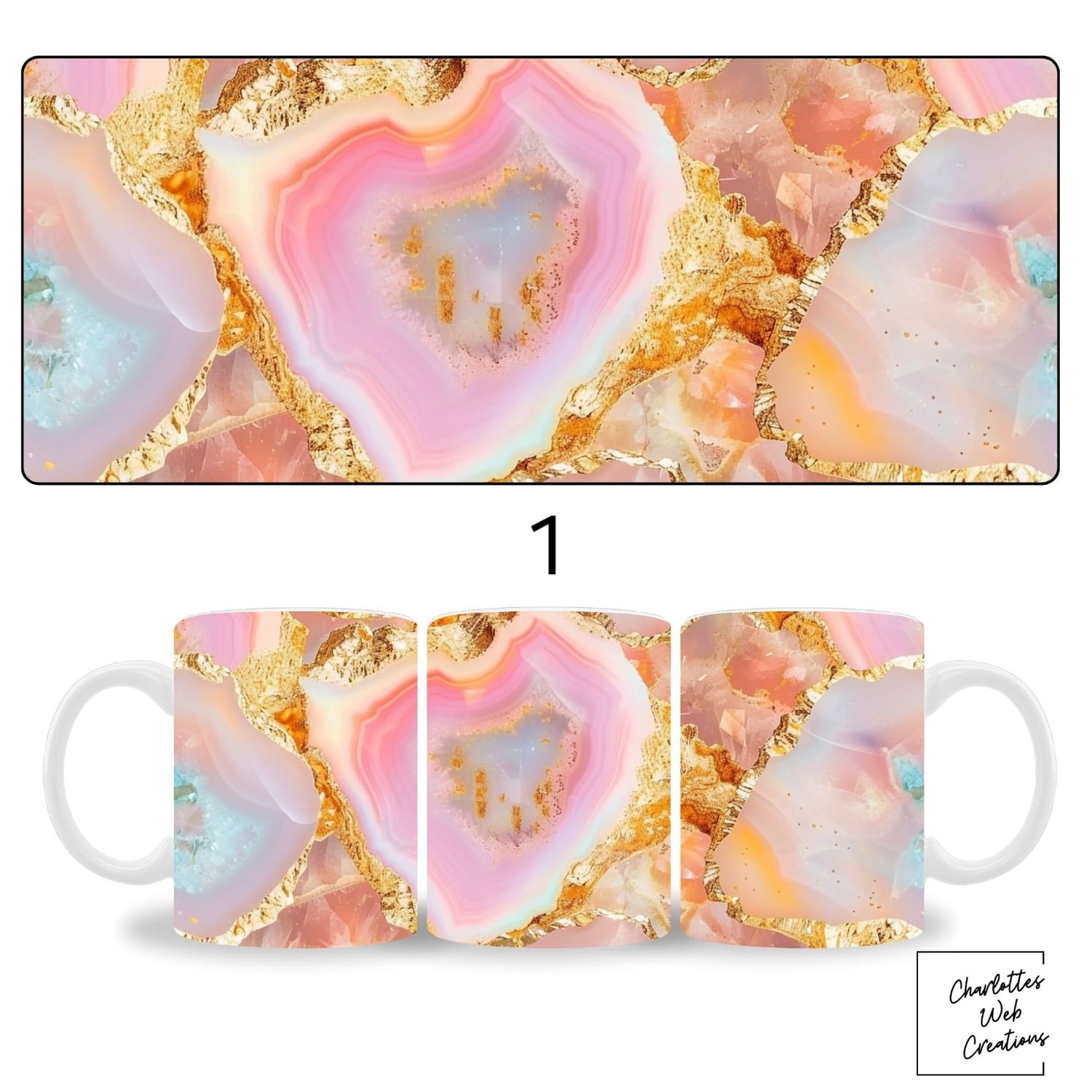 Aura Agate Inspired Mugs