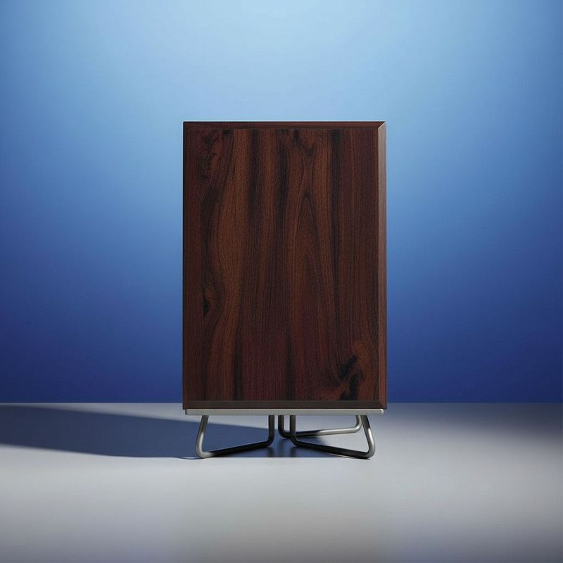 Holzplakette aus Walnuß mit natürlicher Maserung in rechteckiger Form