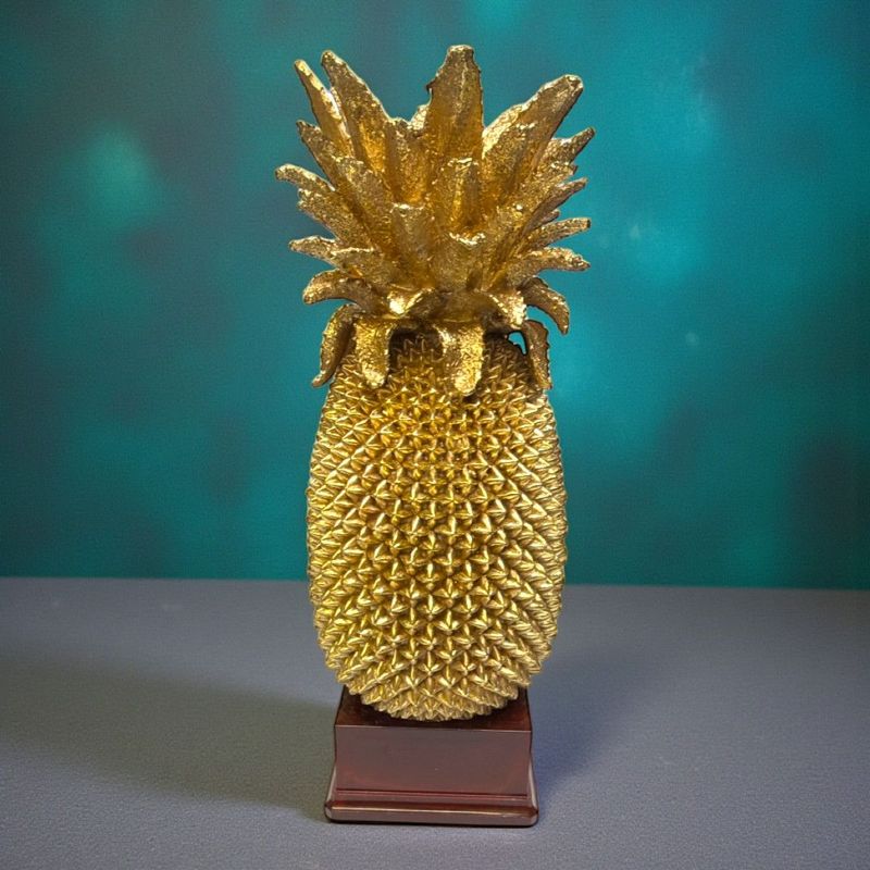 XXXL Golden Pine Ananas-Trophäe in Goldoptik mit imposanter Größe