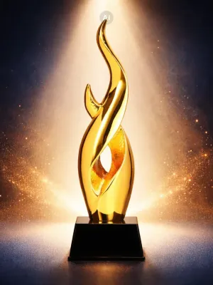 flammen trophäe, pokale und trophies für feuerwehrbewerbe