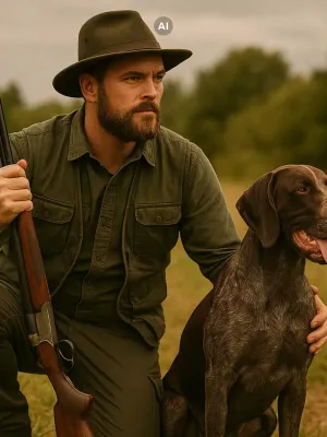 jäger und sein hund auf der pirsch, pokale und ehrenpreise für die jägerschaft