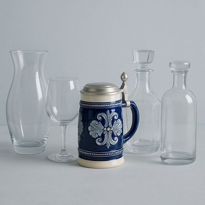 Vasen, Gläser, Krüge, Flaschen & Karaffen
