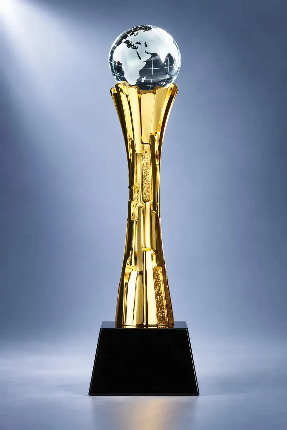 Goldtrophäe „World Crystal“ mit Glaskugel, ab € 33,90 Goldtrophäe „World Crystal“ mit Glaskugel, ab € 33,90