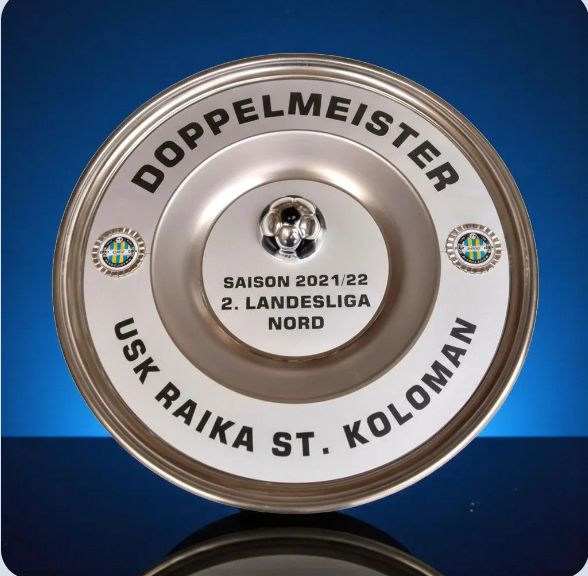 Großer Meisterteller aus Aluminium Ø 60 cm mit individueller Gravur und Gestaltung