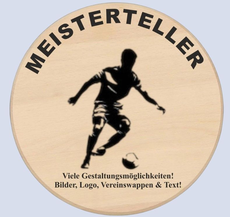 Meisterteller aus Buchenholz mit individueller Lasergravur in verschiedenen Größen