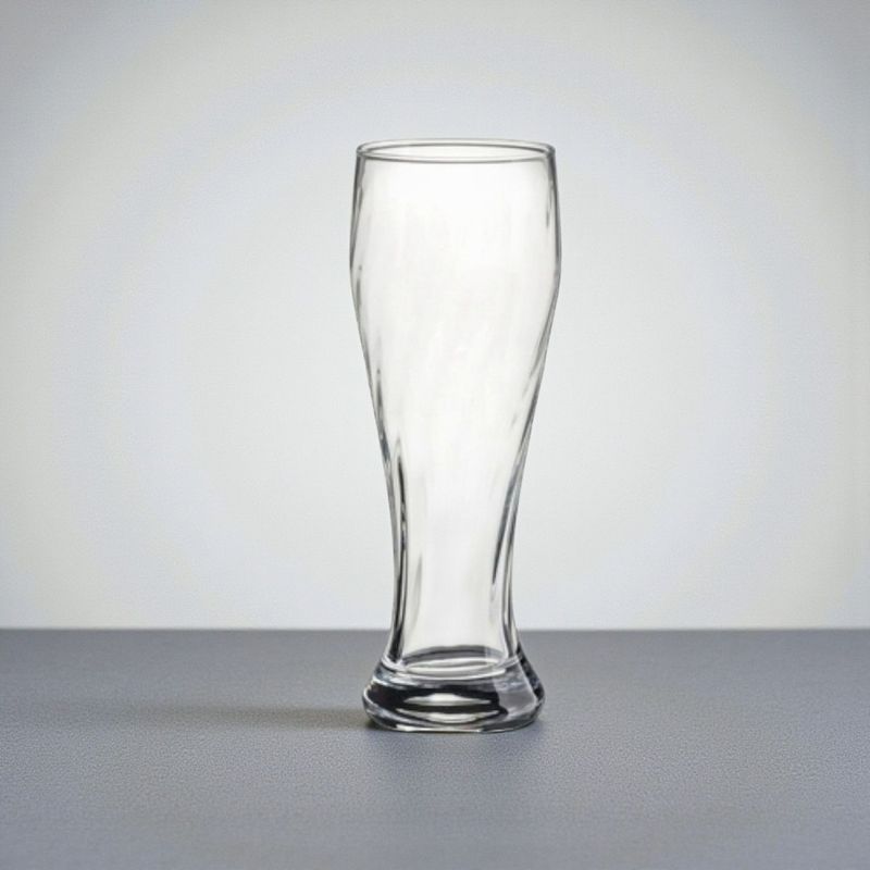 Weizenbierglas München aus Klarglas mit Rillenoptik in 0,5 Liter Ausführung