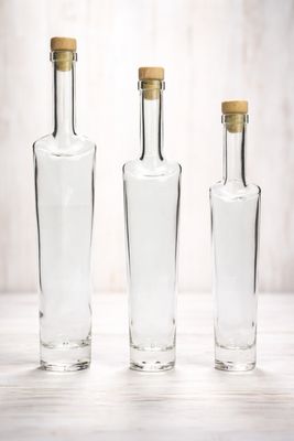 Likörflasche „BALI“, ab € 5,50 Klarglasflasche BALI mit Naturkorken in drei Größen 0,2 l, 0,35 l und 0,5 l
