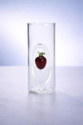 Stamperl mit Apfel, mundgeblasen