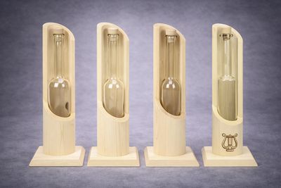 Holz Flaschenständer gravierbar für Schnapsflaschen in verschiedenen Größen