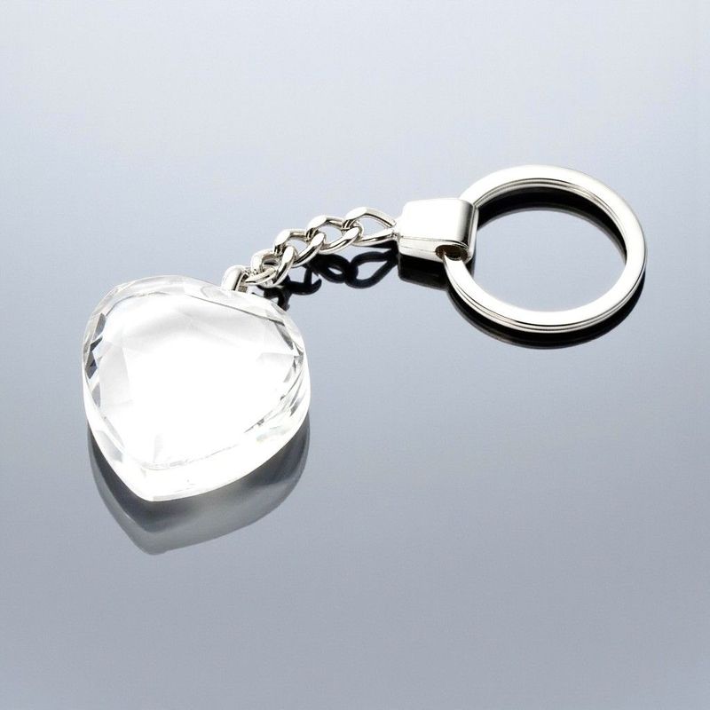 Glas Schlüsselanhänger Herzform im Etui