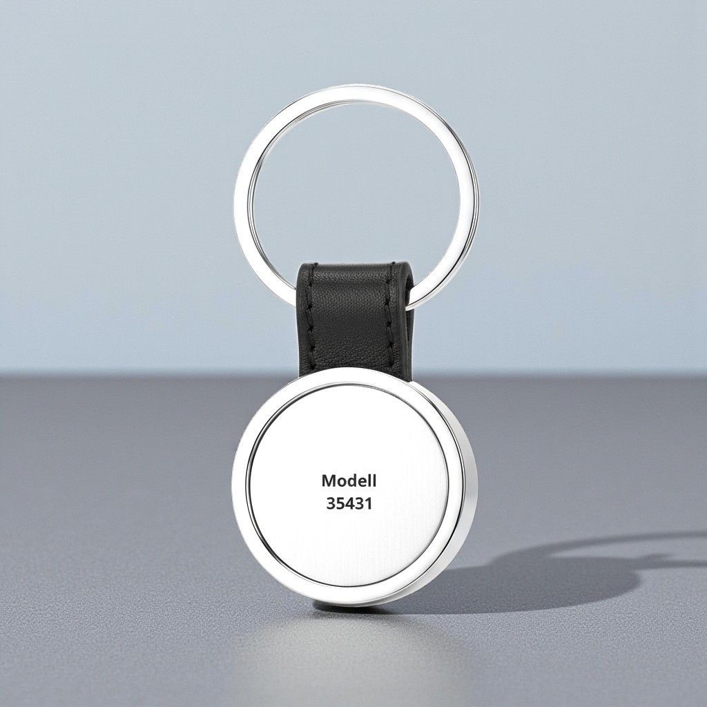 Metall Schlüsselanhänger mit Emblemhalter 2,5 cm