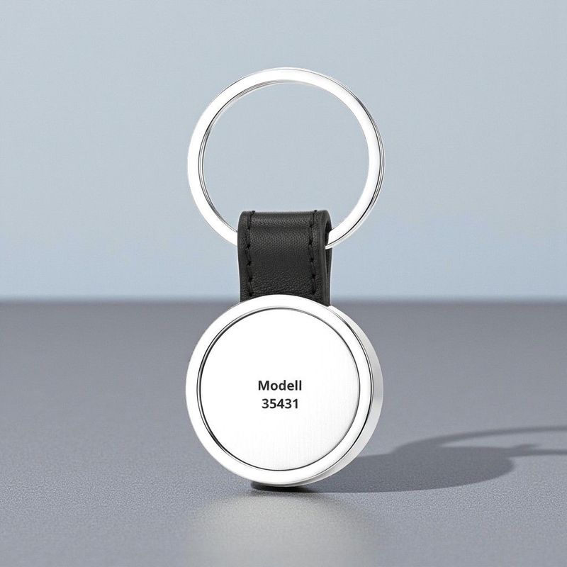 Metall Schlüsselanhänger mit Emblemhalter 2,5 cm