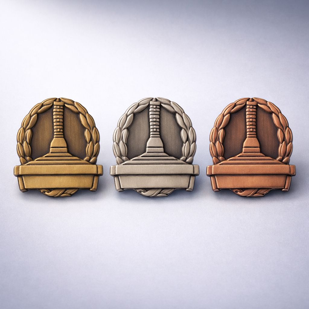 Ansteckpin für Eis & Stocksport groß – mit Clipverschluss, ab € 6,00 Ansteckpin Eisstock groß Gold Silber Bronze mit Clipverschluss