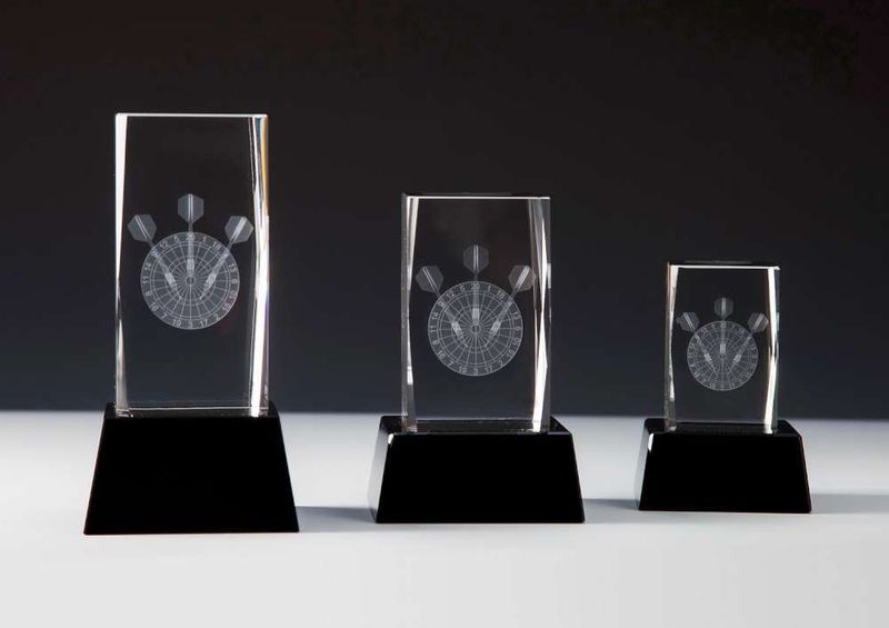 3D Glasblock Darts mit Dartboard Lasergravur