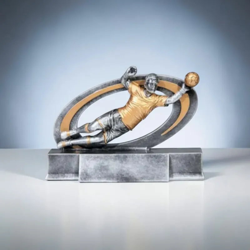 Torwarttrophäe Flying Keeper Fußball Resinfigur mit Torwart | Greinecker Pokale Salzburg