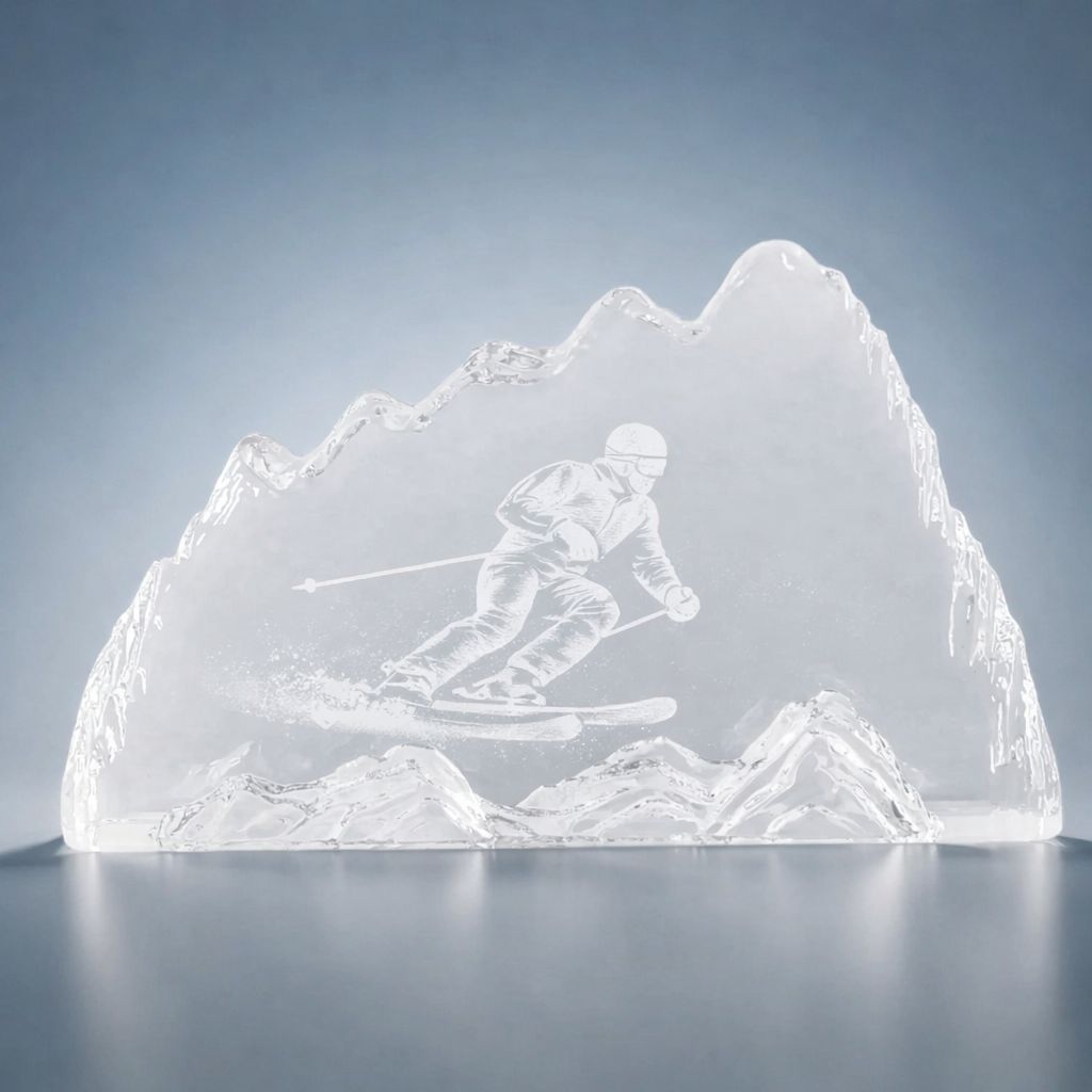 Glastrophäe Eisberg ab € 64,00 Glastrophäe Eisberg massives Klarglas strukturierte Oberfläche Award