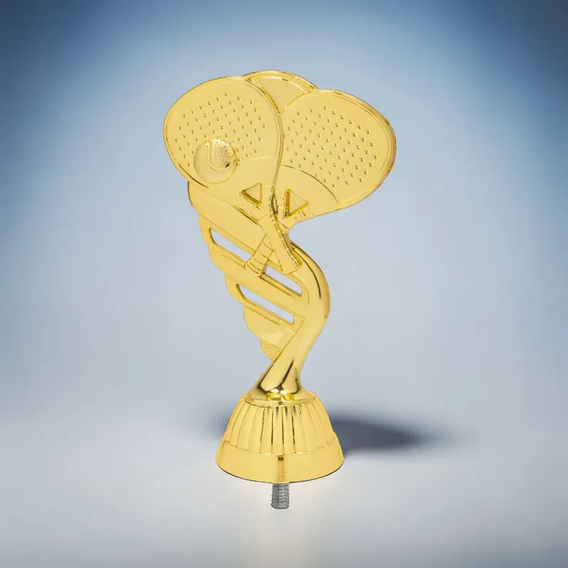 Padel Schraubfigur Pokalaufsatz Schläger Ball gold antik