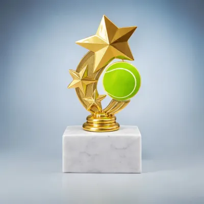 Tennis Schraubfigur Stern mit drehbarem Ball