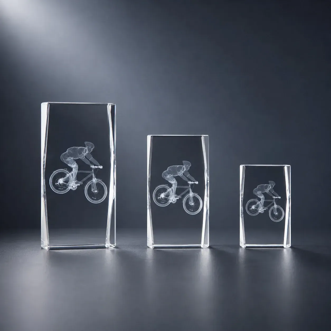 3D-Glasblock Radsport in 6 Größen, ab € 9,90 3D-Glasblock Radsport ohne Sockel, 6 × 4 × 4 cm