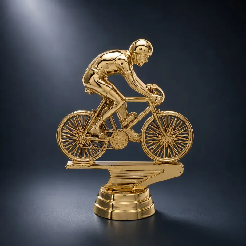 Schraubfigur Radsport goldfarben, 9,9 cm, € 3,15