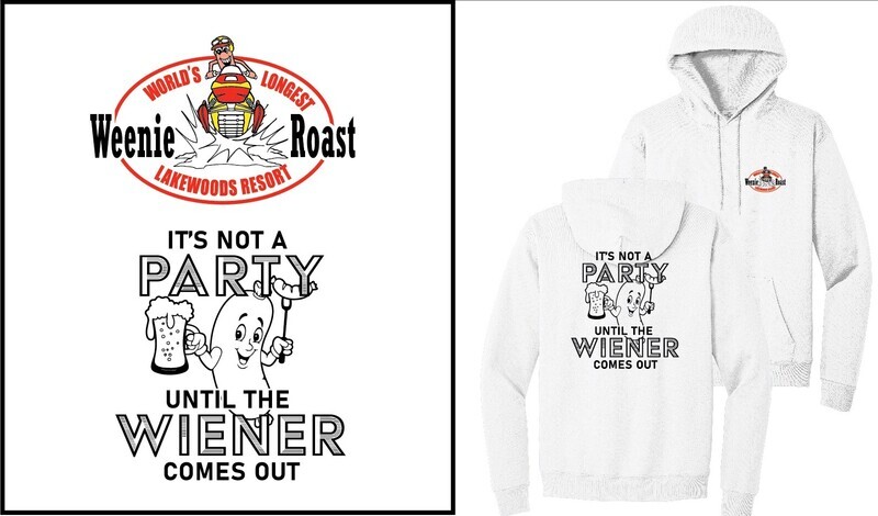 Its not a party... Hoodie Weenie Roast - White