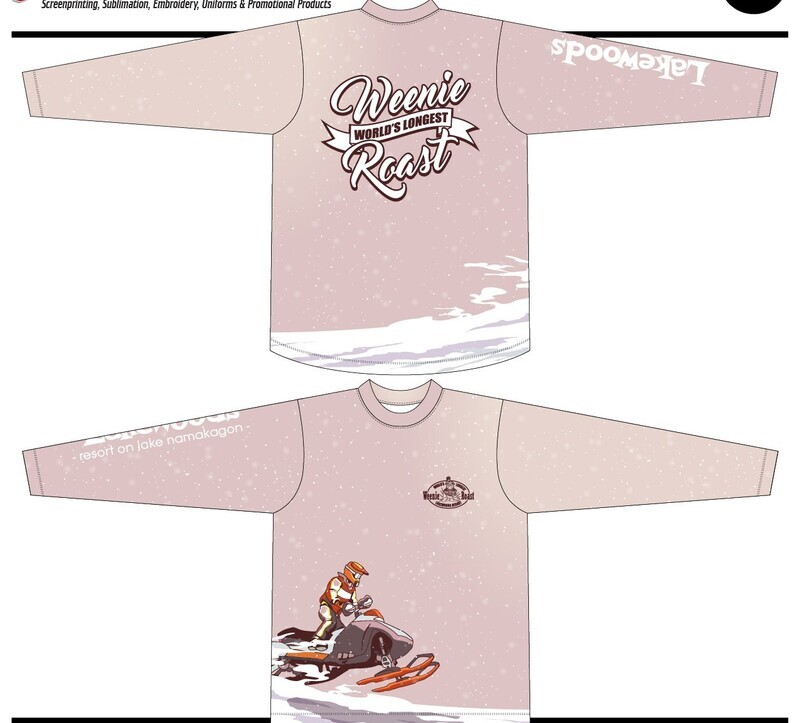 Womans Long Sleeve Weenie Roast - Pink