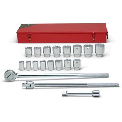 Wright Tool 618 - 3/4&quot; Drive 19 Piece 12 Point Standard Socket Set