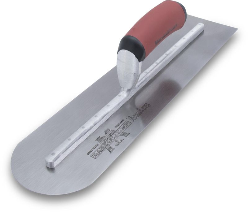 Marshalltown 13513 - Rounded Front Finishing Trowel w/ Durasoft Handle, 18&quot; x 4&quot;