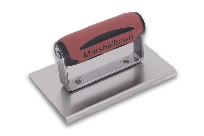 Marshalltown 14229 - Straight End Hand Edgers, Stainless Steel, 6&quot; x 4-3/8&quot;, 1/2&quot;R, 5/8&quot;L