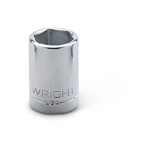 Wright Tool 3014 - 3/8&quot; Drive 6 Point Chrome Socket, 7/16&quot;