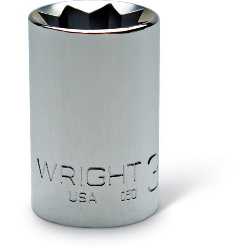 Wright Tool 3316 - 3/8&quot; Drive Special 8 Point Chrome Socket, 1/2&quot;