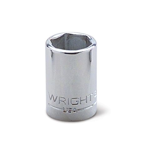 Wright Tool 4012 - 1/2&quot; Drive 6 Point Chrome Socket, 3/8&quot;