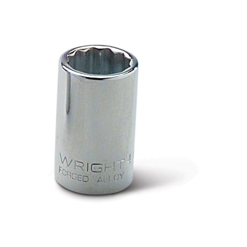 Wright Tool 4124 - 1/2&quot; Drive 12 Point Chrome Socket, 3/4&quot;