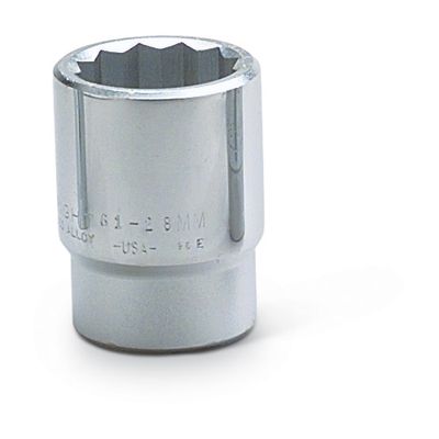 Wright Tool 61-32MM - 3/4&quot; Drive 12 Point Chrome Metric Socket, 32MM