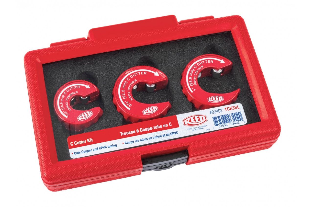 REED 03402 - Spring Loaded Copper Tubing Cutter Kit, TCK3SL