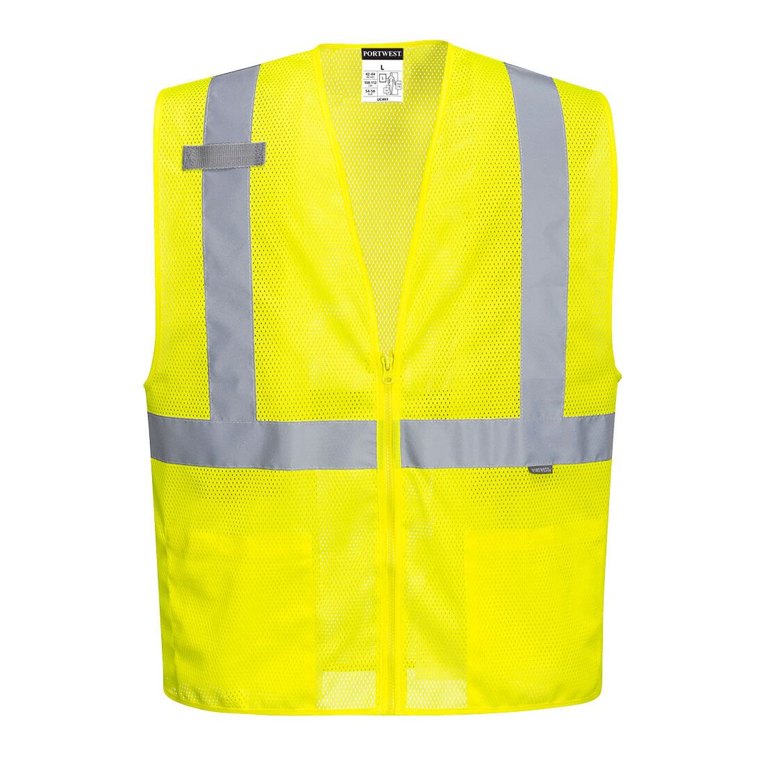 Portwest UC493 - Economy Hi-Vis Band and Brace Zipped Vest, L