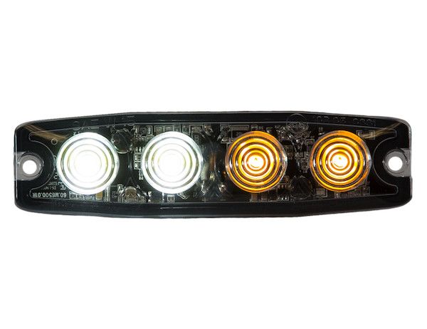 Buyers 8892242 - Strobe Light Ultra Thin 4.5" Amber/Clear