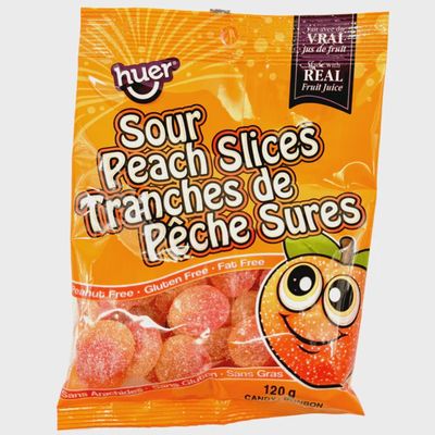 BCE SOUR PEACH SLICES 120G