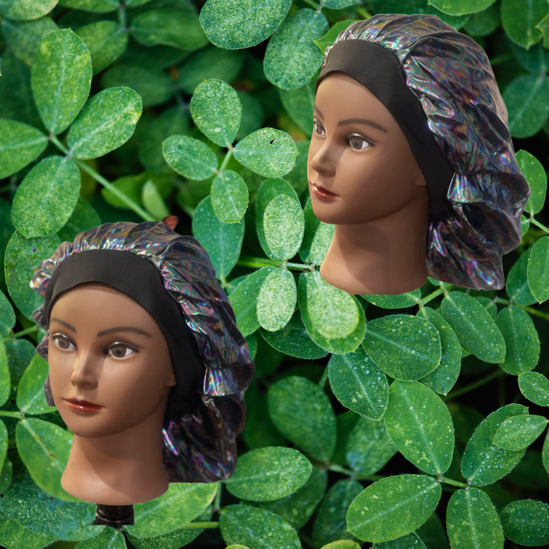 Large Satin Vivid Bonnet- Platinum Leopard