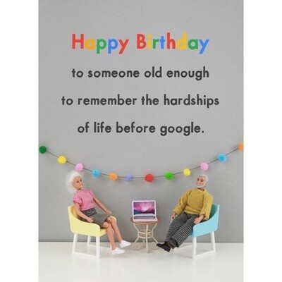 Bold and Bright Google Birthday Card