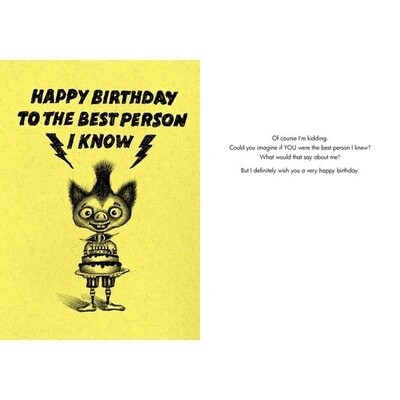 Bald Guy Happy Birthday To The Best Card