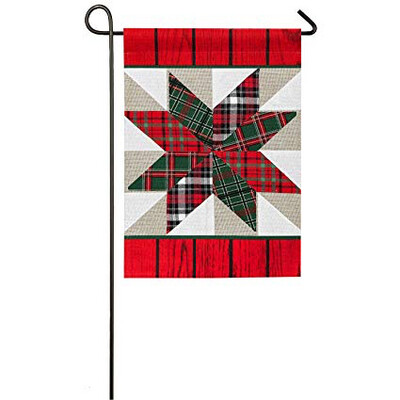 Christmas Quilt Star - Garden Flag