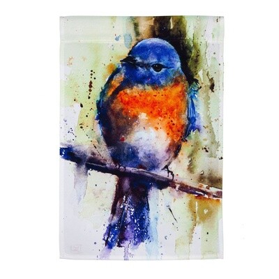 Bluebird on a Branch - Garden Flag