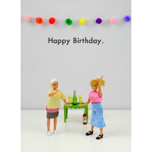 Bold and Bright Birthday Drunk Dance Card