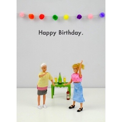 Bold and Bright Birthday Drunk Dance Card